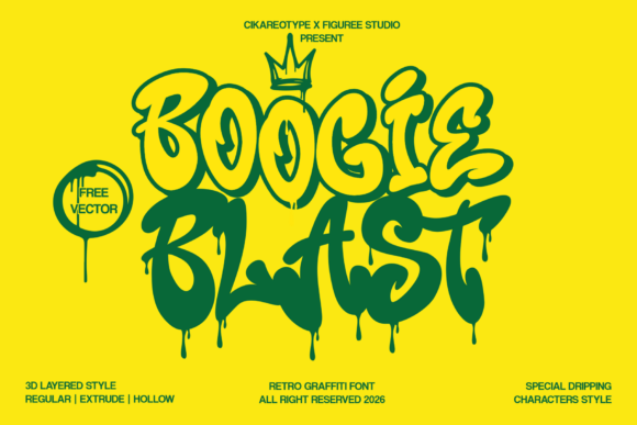 Boogie Blast: A Retro Display Font for Bold Campaigns