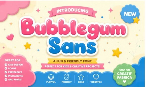 Bubblegum Sans Typeface for Makers