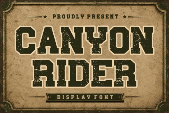 Canyon Rider: A Bold Vintage Western Typeface