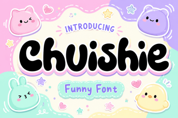 Chuishie: The Playful Bubble Display Font for Digital Creators