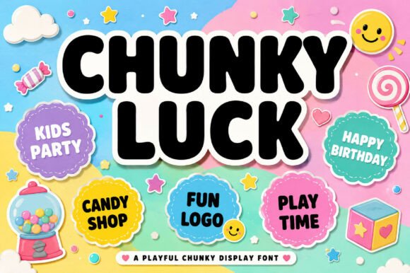 Chunky Luck: A Bold Display Typeface for Modern Editors