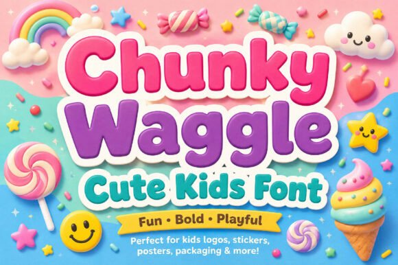 Chunky Waggle: A Playful Display Font for Brands