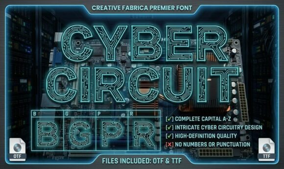 Cyber Circuit: The Futuristic Display Font for Tech Campaigns