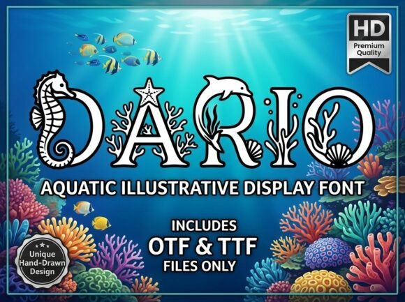 Dario Typeface: Bold Oceanic Display Font