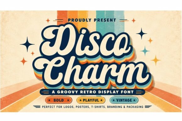 Disco Charm: A Groovy Display Font for Bold Designs