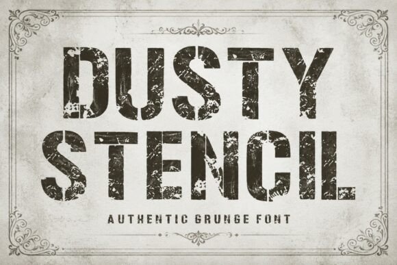 Dusty Stencil: A Bold Grunge Display Font for Web Design