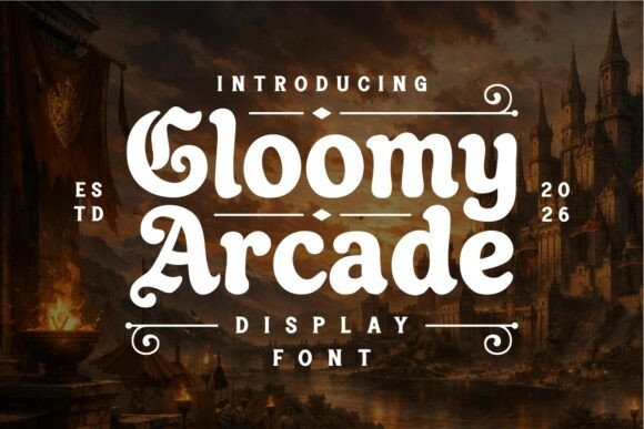 Gloomy Arcade: A Darkly Whimsical Display Font for Bold Brands
