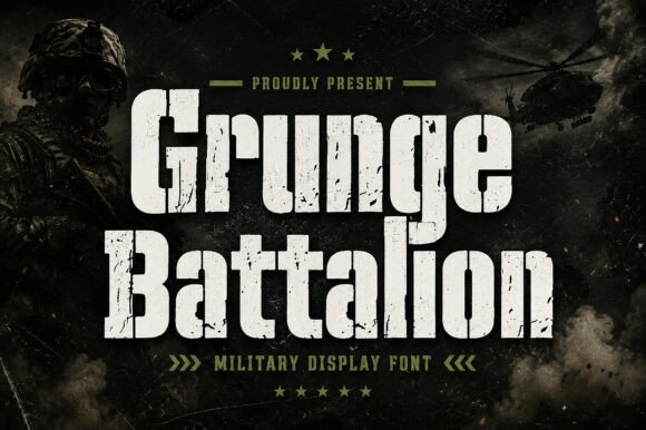 Grunge Battalion: A Tactical Display Typeface