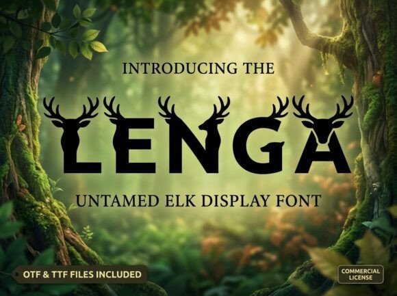 Lenga Typeface: Bold Display Fonts for Nature Brands