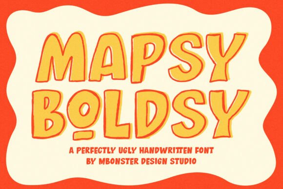 Mapsy Boldsy: A Bold Hand-Drawn Font for Creative Design