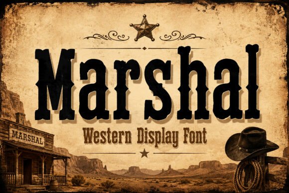 Marshal: The Quintessential Western Display Font for Makers