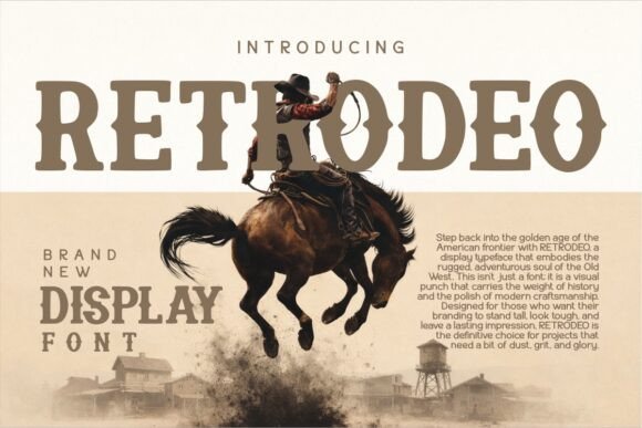 Retrodeo: A Bold Western Display Font for Makers