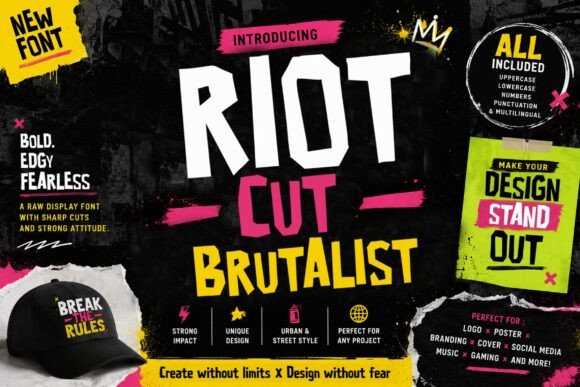 Riot Cut Brutalist: A Bold Display Typeface Review