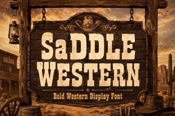 Saddle Western Font for Bold Campaign Headlines