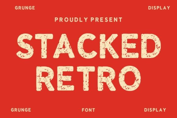 Stacked Retro: A Bold Typeface for Vintage Branding