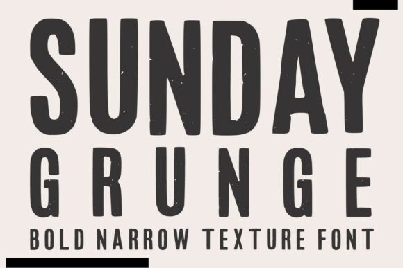 Sunday Grunge: A Bold Vintage Display Typeface