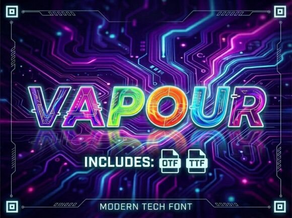 Vapour Typeface: Bold Branding for Modern Business