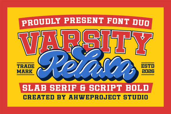 Varsity Relaxa Typeface for Crafters