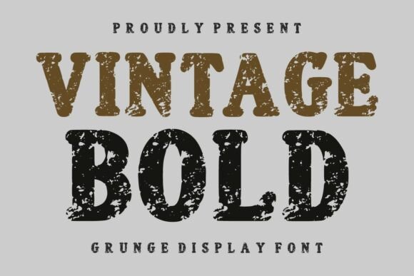 Vintage Bold: A Grunge Display Font for Editorial Design