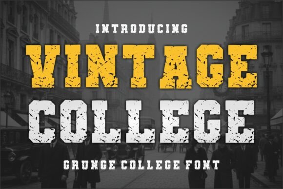 Vintage College: A Bold Display Typeface for Editorial Impact