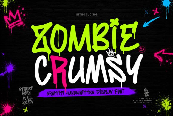 Zombie Crumsy: The Ultimate Graffiti Display Font for Crafters